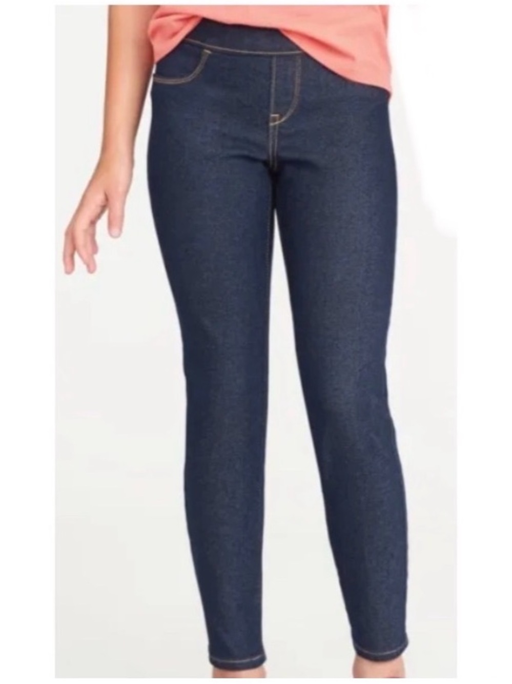 Girls size 14 Old Navy Pull On Skinny Dark Blue Jeans